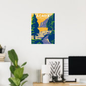 Acadia National Park Bar Harbor Ocean Path Poster (Thuiskantoor)