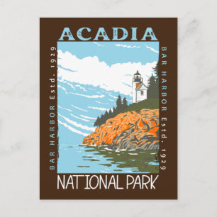 Acadia National Park Bar Harbour Lighthouse  Briefkaart