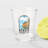 Acadia National Park Bar Harbour Lighthouse Maine Shot Glas (Voorkant)