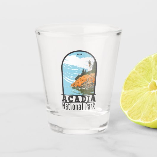 Acadia National Park Bar Harbour Lighthouse Maine Shot Glas (Voorkant)