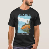 Acadia National Park Bar Harbour Lighthouse T-shirt (Voorkant)