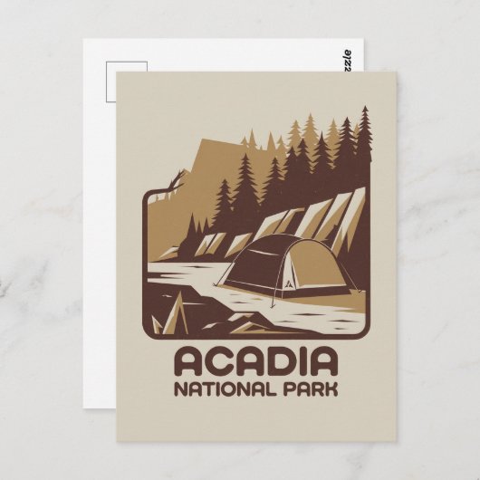Acadia National Park Camping Avontuur Briefkaart (Voorkant / Achterkant)