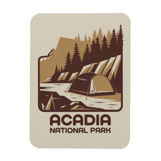 Acadia National Park Camping Avontuur Magneet (Verticaal)