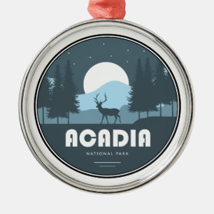 Acadia National Park Herten Metalen Ornament