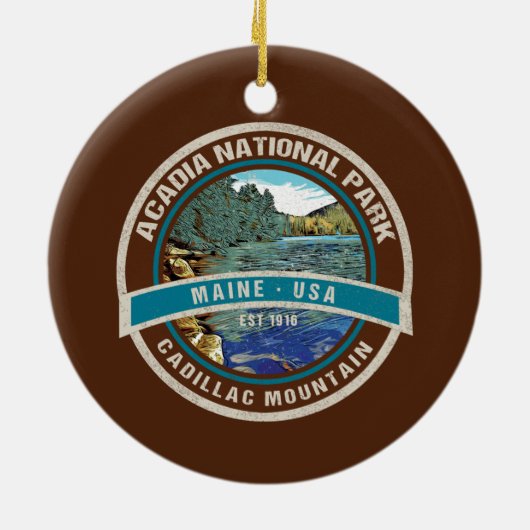 ACADIA NATIONAL PARK HOLIDAY CHRISTMAS ORNAMENT (Achterkant)