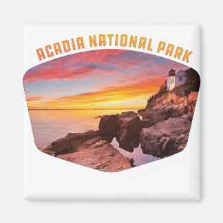 Acadia National Park kust en vuurtoren Mount Magneet