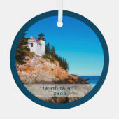 Acadia National Park Lighthouse Glas Ornament (Achterkant)