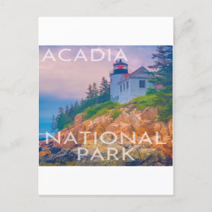 Acadia National Park Maine Bass Harbour Lighthouse Briefkaart