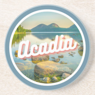 Acadia National Park Maine Landscape Photografie A Zandsteen Onderzetter