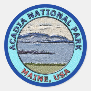 Acadia National Park Maine, Verenigde Staten Ronde Sticker
