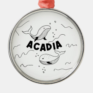 Acadia National Park Maine Walvissen Metalen Ornament
