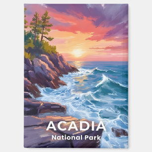 Acadia National Park Otter Cliffs Maine Reizen Magneet
