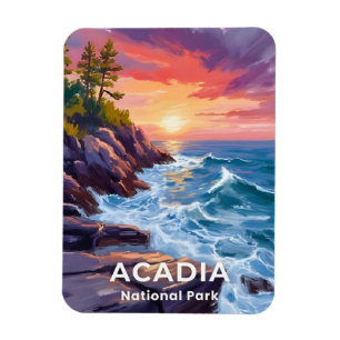 Acadia National Park Otter Cliffs Maine Reizen Magneet