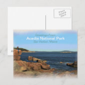 Acadia National Park Painted Souvenier Briefkaart (Voorkant / Achterkant)