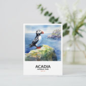 Acadia National Park - Perched Puffin Briefkaart (Staand voorkant)