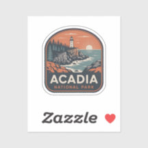 Acadia National Park Retro Embleem