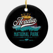 ACADIA NATIONAL PARK RETRO SUN HOLIDAY ORNAMENT (Achterkant)