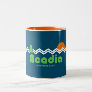 Acadia National Park Retro Tweekleurige Koffiemok