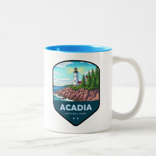 Acadia National Park Schild Tweekleurige Koffiemok