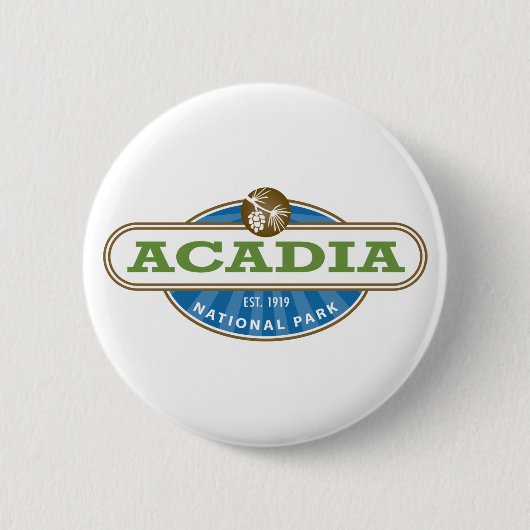 Acadia National Park USA Ronde Button 5,7 Cm (Voorkant)