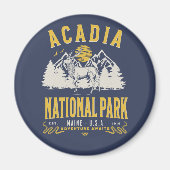 Acadia National Park Vintage Landscape Magneet (Voorkant)