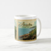 Acadia National Park Vintage Travel Koffiemok (Voorkant rechts)