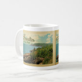 Acadia National Park Vintage Travel Koffiemok (Voorkant links)