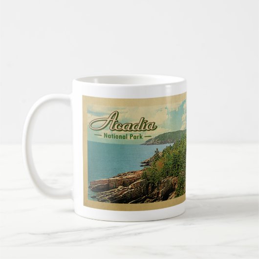 Acadia National Park Vintage Travel Koffiemok (Links)