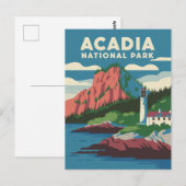 Acadia National Park  vuurtoren Briefkaart (Voorkant / Achterkant)