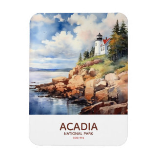 Acadia National Park - Vuurtoren van Park Bass Har Magneet