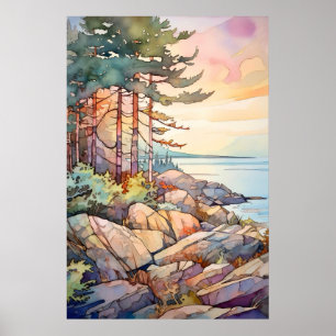 Acadia National Park Waterverf Poster