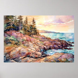 Acadia National Park Waterverf Poster