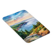 Acadia National Park Waterverf Schilderij Magneet (Rechterzijde)