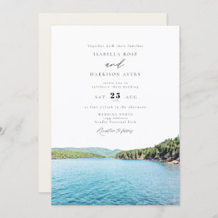 ACADIA NATIONAL PARK Waterverf Skyline Wedding Kaart