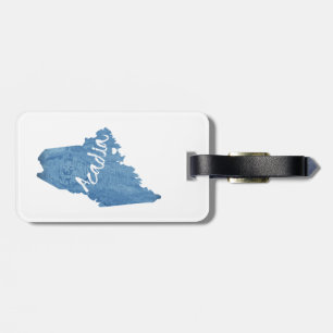 Acadia National Park Wood Grain Bagagelabel