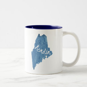 Acadia National Park Wood Grain Tweekleurige Koffiemok