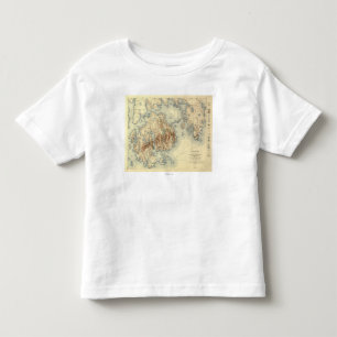 Acadia National ParkTopographic Panoramic Map Kinder Shirts
