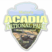 Acadia NP (pijlpunt) Sticker (Voorkant)