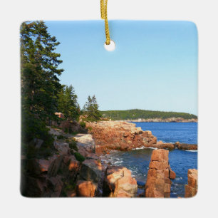 Acadia rotsachtig strand nabij Thunder Hole Keramisch Ornament