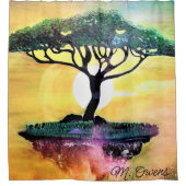 Acadia Tree on Floating Rock Douchegordijn (Voorkant)