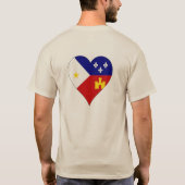 Acadiana Flag Cajun Pride South Louisiana Love T-s T-shirt (Achterkant)