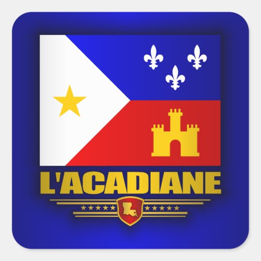 Acadiana Pride Vierkante Sticker (Voorkant)