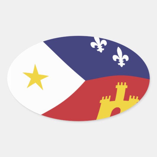 Acadiana Vlag Sticker (Voorkant)