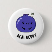Acai Berry Funny Fruit Pun Ronde Button 5,7 Cm (Voorkant)