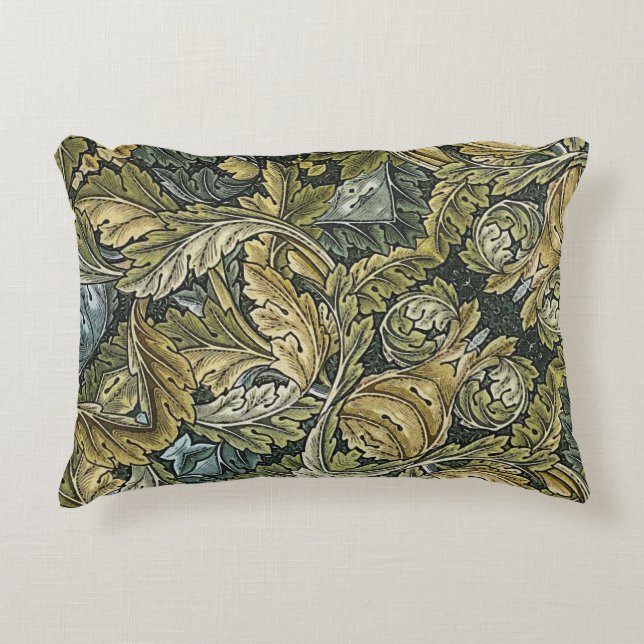 Acanthus  bloemmotief van William Morris Accent Kussen (Voorkant)