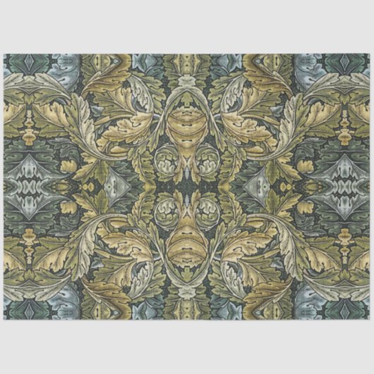 Acanthus  bloemmotief van William Morris Tissuepapier (Voorkant)