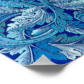 Acanthus Blue, William Morris Poster (Hoek)