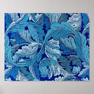 Acanthus Blue, William Morris Poster