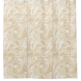 Acanthus Leaves in Soft Beige Shower Curtain Douchegordijn