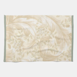 Acanthus Leaves in Soft Beige Theedoek